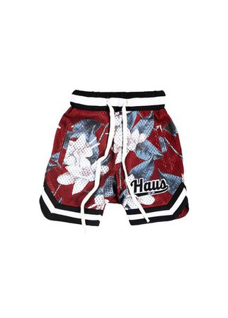 Wyst Basketball Shorts (Hawaiian Burgundy) – Haus of JR