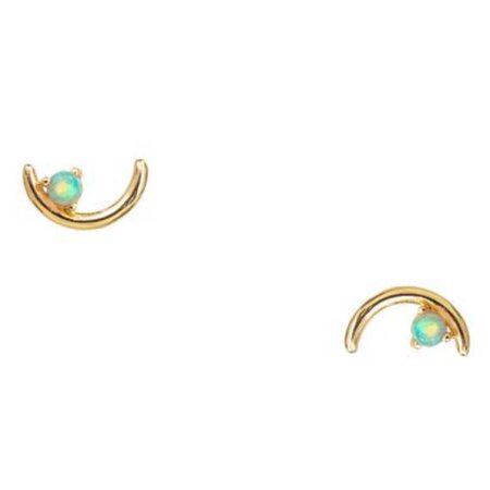 offset opal arc earrings