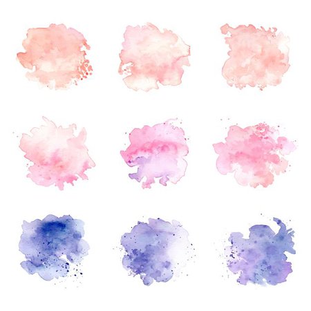 Free Vector | Watercolor stain pastel color set