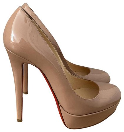 *clipped by @luci-her* Christian Louboutin Nude Bianca 140mm Platforms Size US 7 Regular (M, B) - Tradesy
