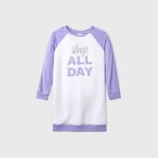 Girls' 'Sleep All Day' Nightgown - Cat & Jack™ Purple : Target