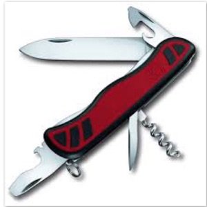 Red and black pocket knife
