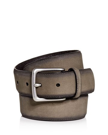 ALLSAINTS Men's Nubuck Leather Belt | Bloomingdale's