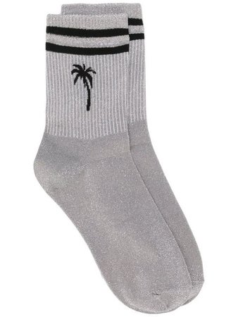MSGM palm tree striped socks