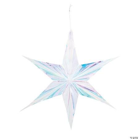 Iridescent Star Hanging Decorations | Oriental Trading