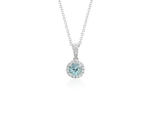 light blue diamond necklace - Google Search