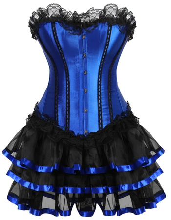Blue corset dress