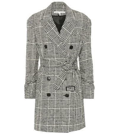 Augusta checked cotton-blend coat