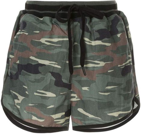 camouflage print shorts
