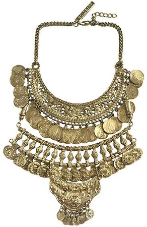 desi gold bib necklace
