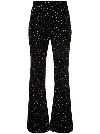Christian Siriano crystal embellished flared trousers £1,632 - Shop Online - Fast Global Shipping, Price