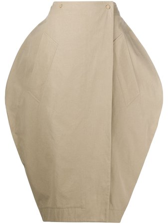 Shop Bottega Veneta voluminous midi skirt with Express Delivery - FARFETCH