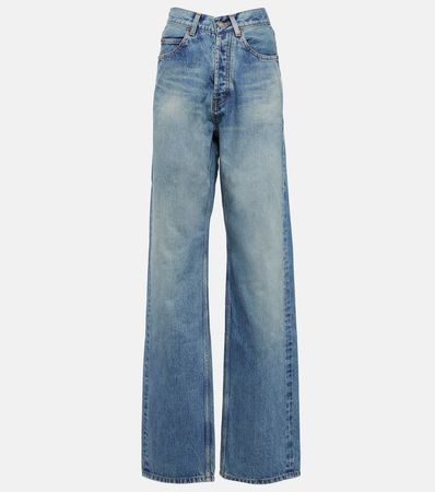 High Rise Straight Jeans in Blue - Saint Laurent | Mytheresa
