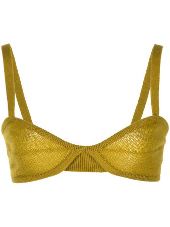 Shop KHAITE The Eda knitted bralette top with Express Delivery - FARFETCH
