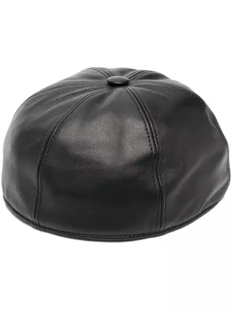 The Attico Leather buckle-detail Cap - Farfetch