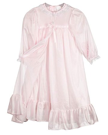 Amazon.com: Laura Dare Big Girls Pink Long Sleeve Traditional Peignoir Set, 14: Nightgowns: Clothing