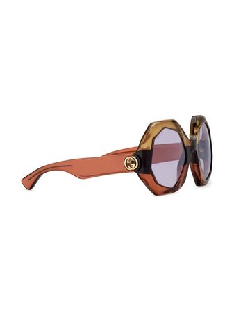 Gucci Eyewear Geometric Tinted Sunglasses - Farfetch