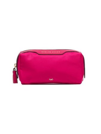 Anya Hindmarch hot pink Girlie Stuff Nylon Pouch pink 108294 - Farfetch