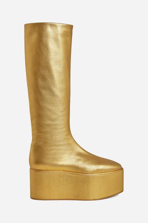 Athena Boots Gold – Molly Goddard
