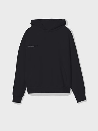 Heavyweight recycled cotton sweatshirt black – PANGAIA