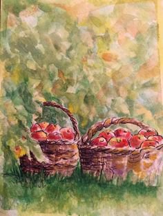 apple picking watercolor - Google Search