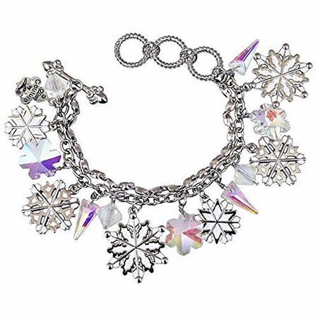 Ritzy Couture Blizzard Snowflake Charm Bracelet