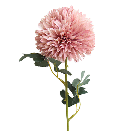 (1) Artificial Silk Chrysanthemum Flower Stem - Dusty Pink – Feather.com.au