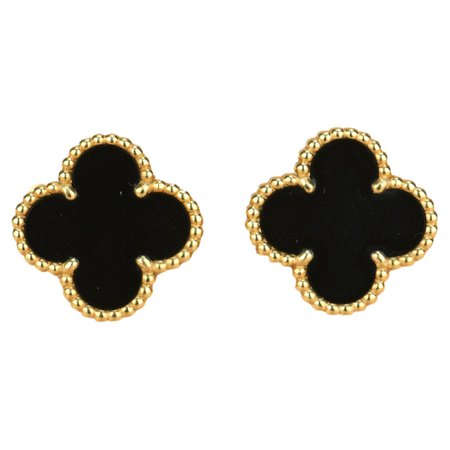 Black Star Diopside Gold Earring For Sale at 1stDibs