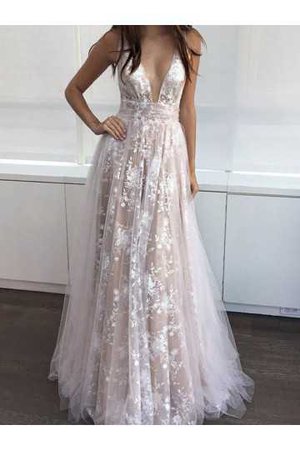 Customized Floor-length Evening Prom Dress Long Champagne Dresses With Zipper Applique Straps Magnificent Prom Dresses WF02G54-1274