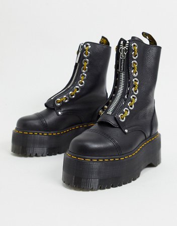 Dr Martens Exclusive 10 eye Sinclair Maxflatform boots in black | ASOS