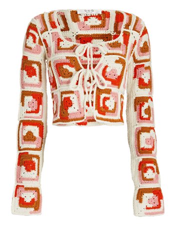 Sea Hayden Crochet Wool-Blend Cardigan | INTERMIX®