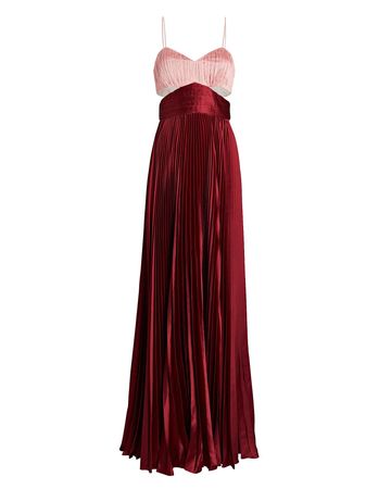 AMUR Elodie Two-Tone Cut-Out Gown | INTERMIX®