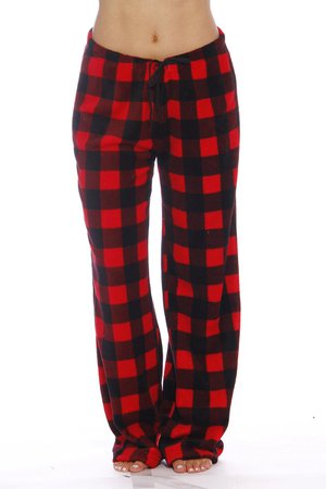 Red Buffalo Plaid Plush PJ Pants - Just Love Fashion