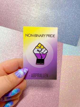 Non-Binary Pride Enamel Pin Trans Pin Enby Pride LGBT LGBTQ | Etsy