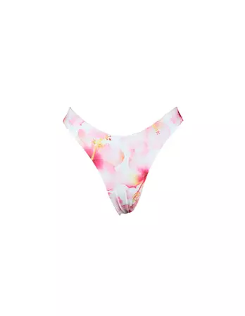 'Pink Hibiscus' High Cut Cheeky Bottoms | Heavy Manners