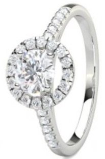 Diamonds Factory stone halo ring