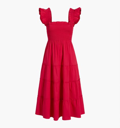 The Ellie Nap Dress - Raspberry Red Poplin – Hill House Home