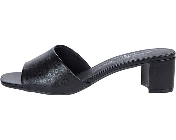 Black slide heels