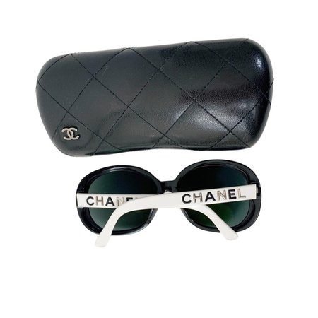 chanel black rim sunglasses