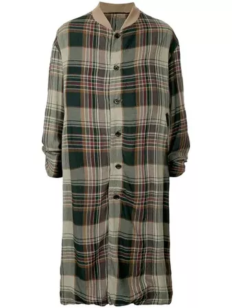 Yohji Yamamoto Vintage plaid duster coat