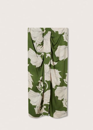 Slit floral skirt - Women | Mango USA