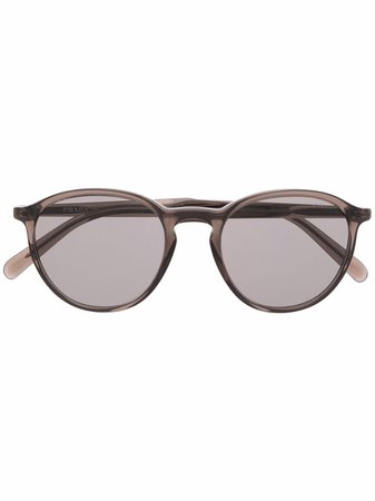 Prada Eyewear round-frame Logo Plaque Sunglasses - Farfetch