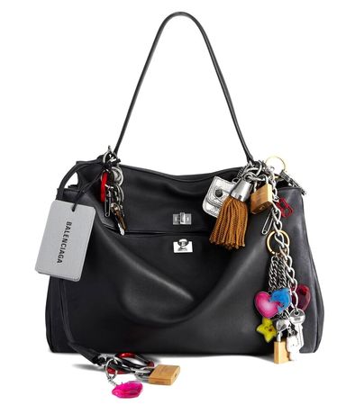 Balenciaga RODEO LARGE HANDBAG USED EFFECT WITH CHARMS IN BLACK