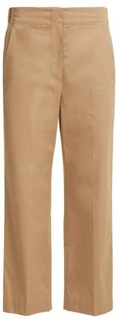 Elasticated Back Cotton Chino Trousers - Womens - Tan