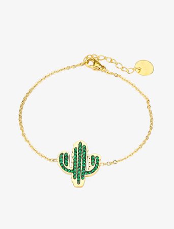 Bracelet fin à détail cactus - or - Stand Privé