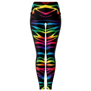 Rainbow Zebra Mesh Pocket Leggings – Figment365