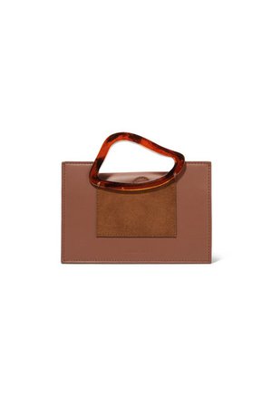 Naturae Sacra | Arp mini suede-trimmed leather and resin tote | NET-A-PORTER.COM
