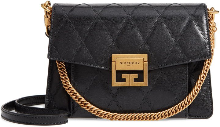Small GV3 Diamond Quilted Leather Crossbody Bag