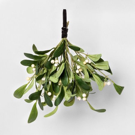 11" Faux Mistletoe With Black Velvet Ribbon - Hearth & Hand™ With Magnolia : Target