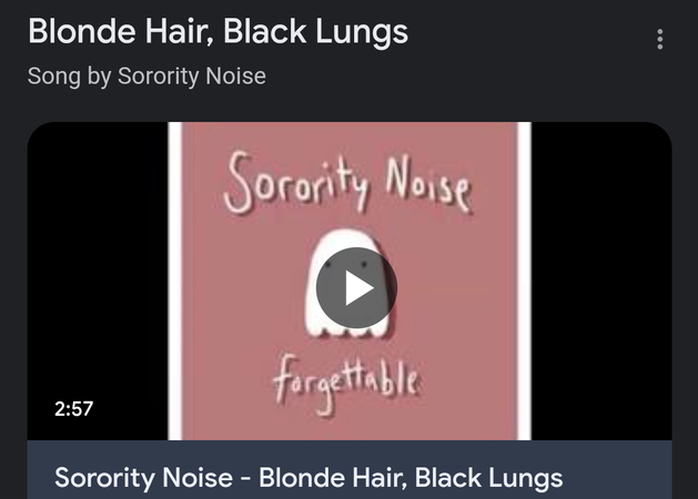 Blonde Hair, Black Lungs - Sorority Noise